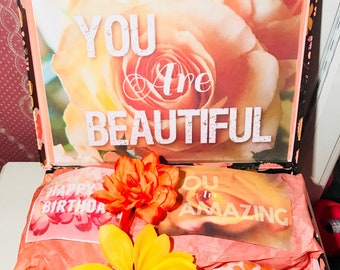 You Are Beautiful YouAreBeautifulBox. Thinking of You Gift Box. College Daughter Gifts. Daughter Gifts for Her. Inspirational Care Package.