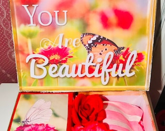 Cheerup Breakup YouAreBeautifulBox|Breakup Gift Box | Cheerup Breakup Care Package |Divorce Gift |Emotional Support Box |Uplifting Gift