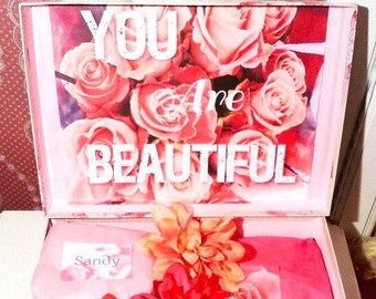 Anxiety Relief YouAreBeautifulBox, Anxiety Care Package, Self Care Box, Stress Relief Gift, Anxiety Comfort Box, Gift for Friend,Stress Gift