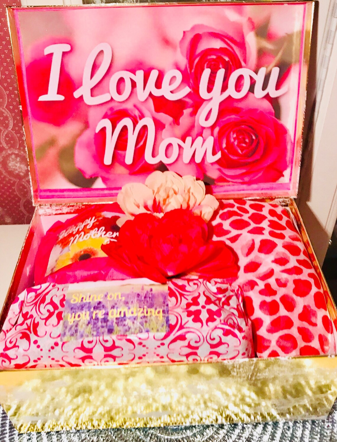 I Love You Mom Gifts
 Personalized Gift for Women I Love You Mom Gift Set