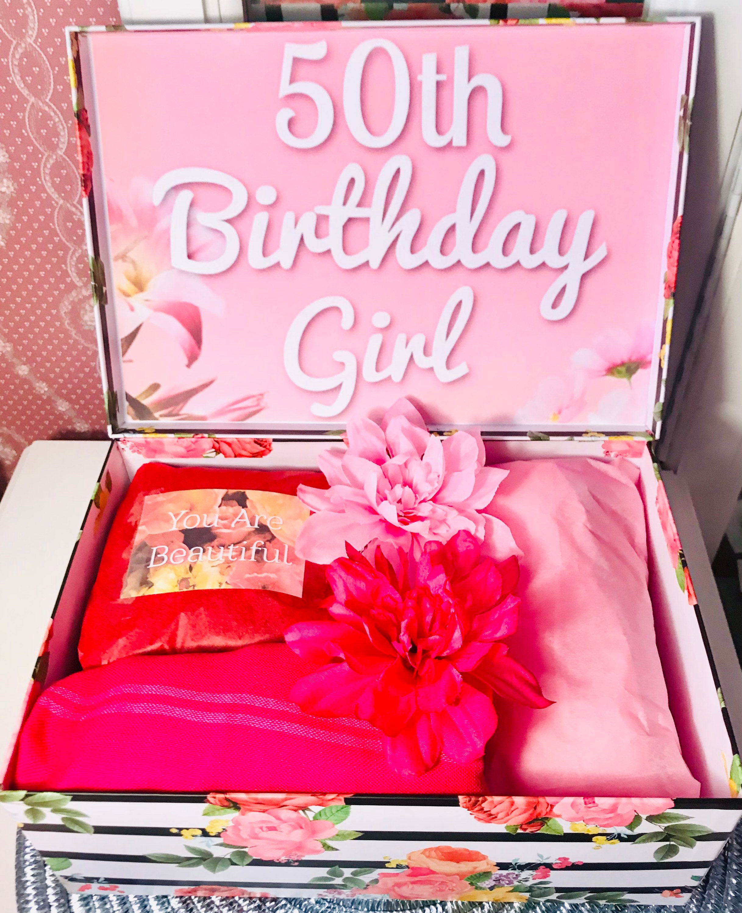 Happy 50th Birthday YouAreBeautifulBox. 50th Birthday Girl. Gift