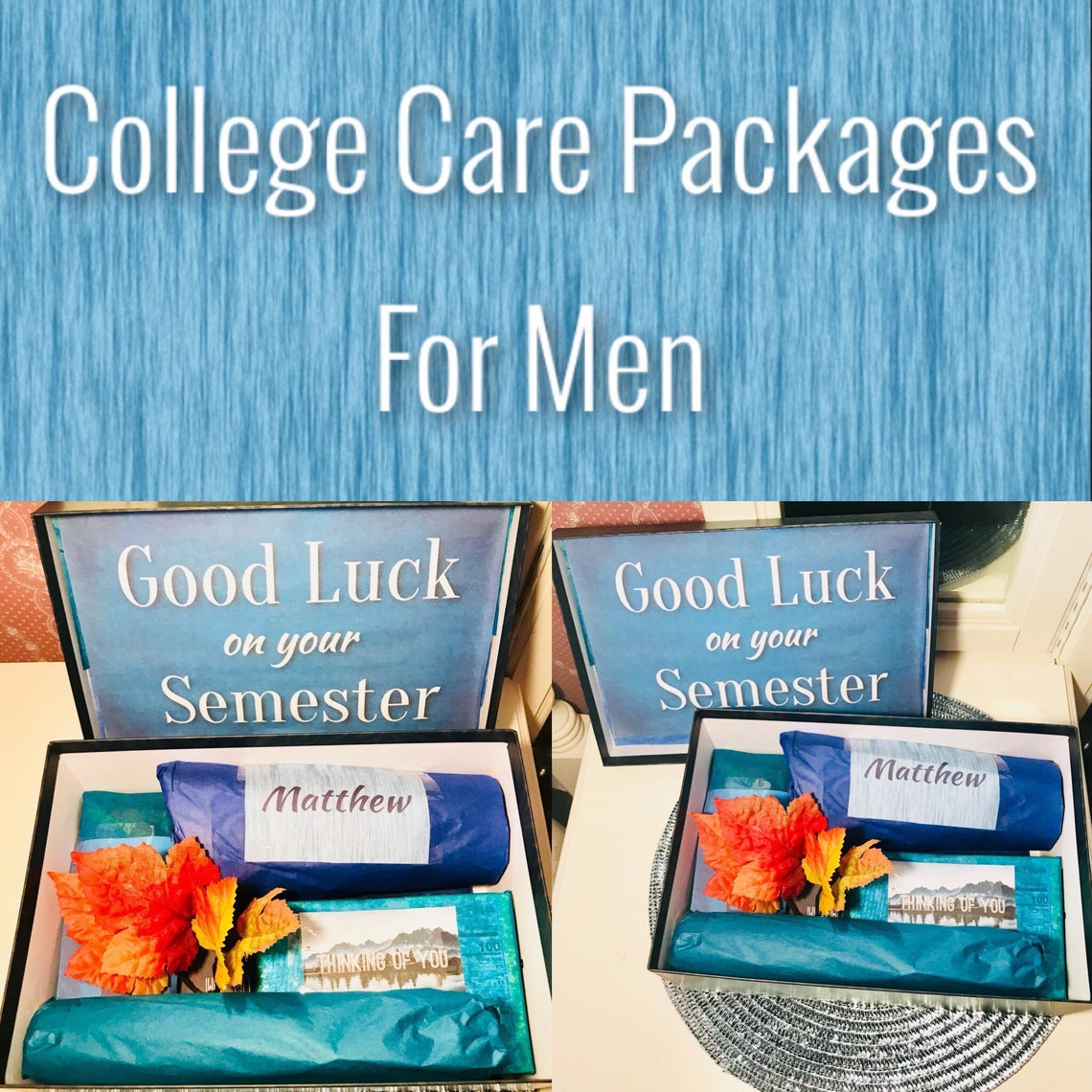 Good Luck College Care Package for Men. College Gifts for Men. Etsy UK