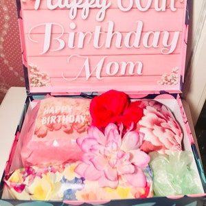 60th Birthday YouAreBeautifulBox 60th Birthday Gift Box for Mom Happy 60th Birthday Gift Basket 60th Birthday Ideas Mom gift boxcustom image 7