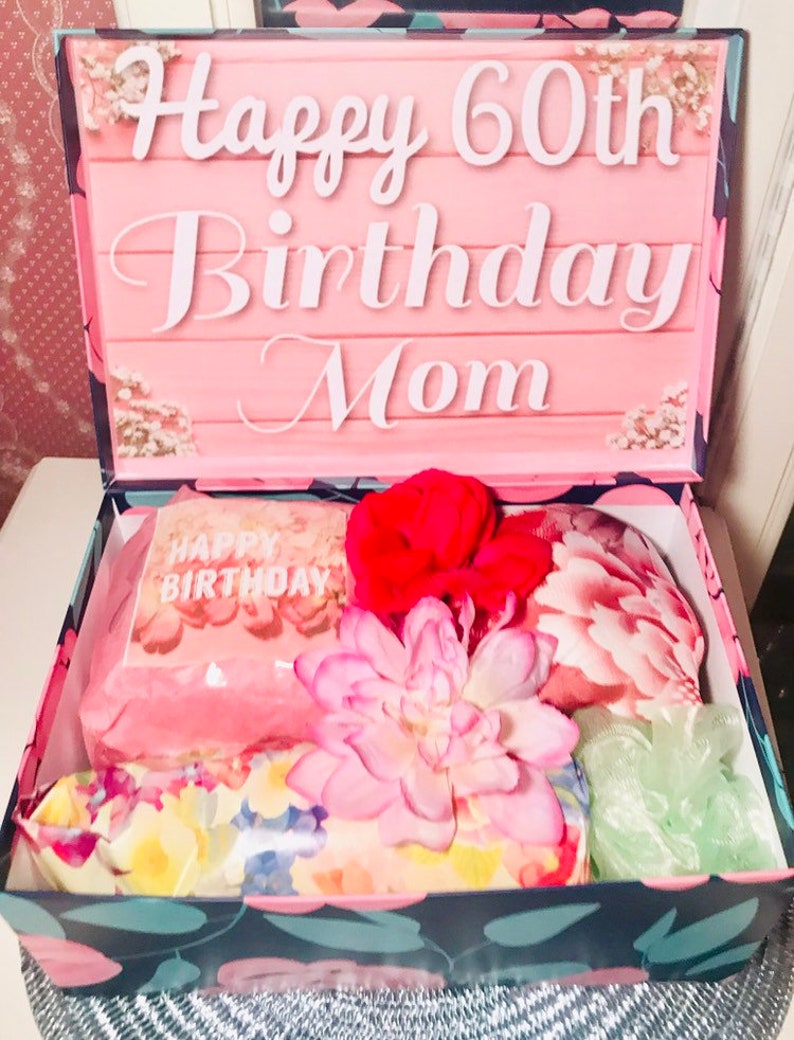 60th Birthday YouAreBeautifulBox 60th Birthday Gift Box for Mom Happy 60th Birthday Gift Basket 60th Birthday Ideas Mom gift boxcustom image 7