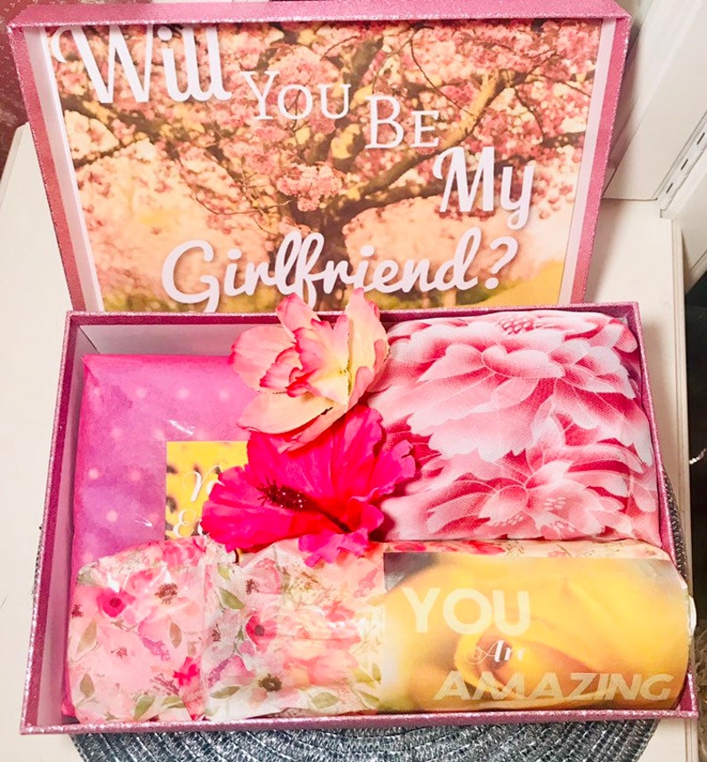 Will You Be My Girlfriend Gift Box: Handmade Mystery Care Package - Etsy