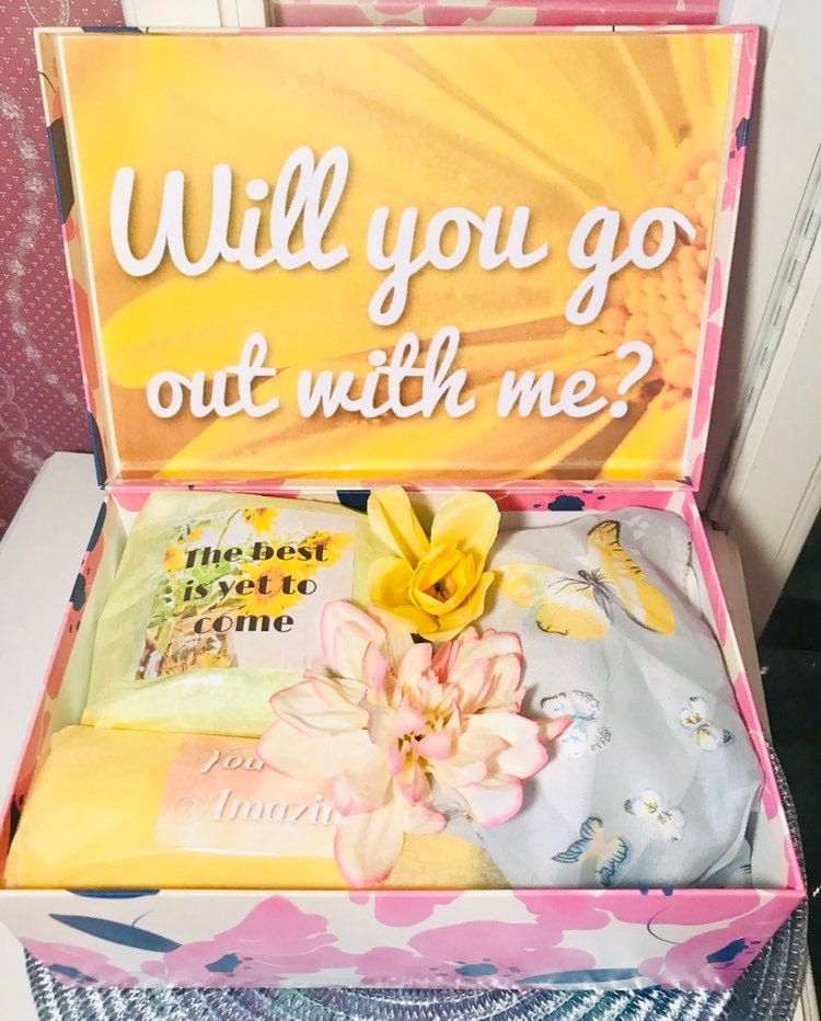 Will You Go Out With Me YouAreBeautifulBox. Crush Care Etsy