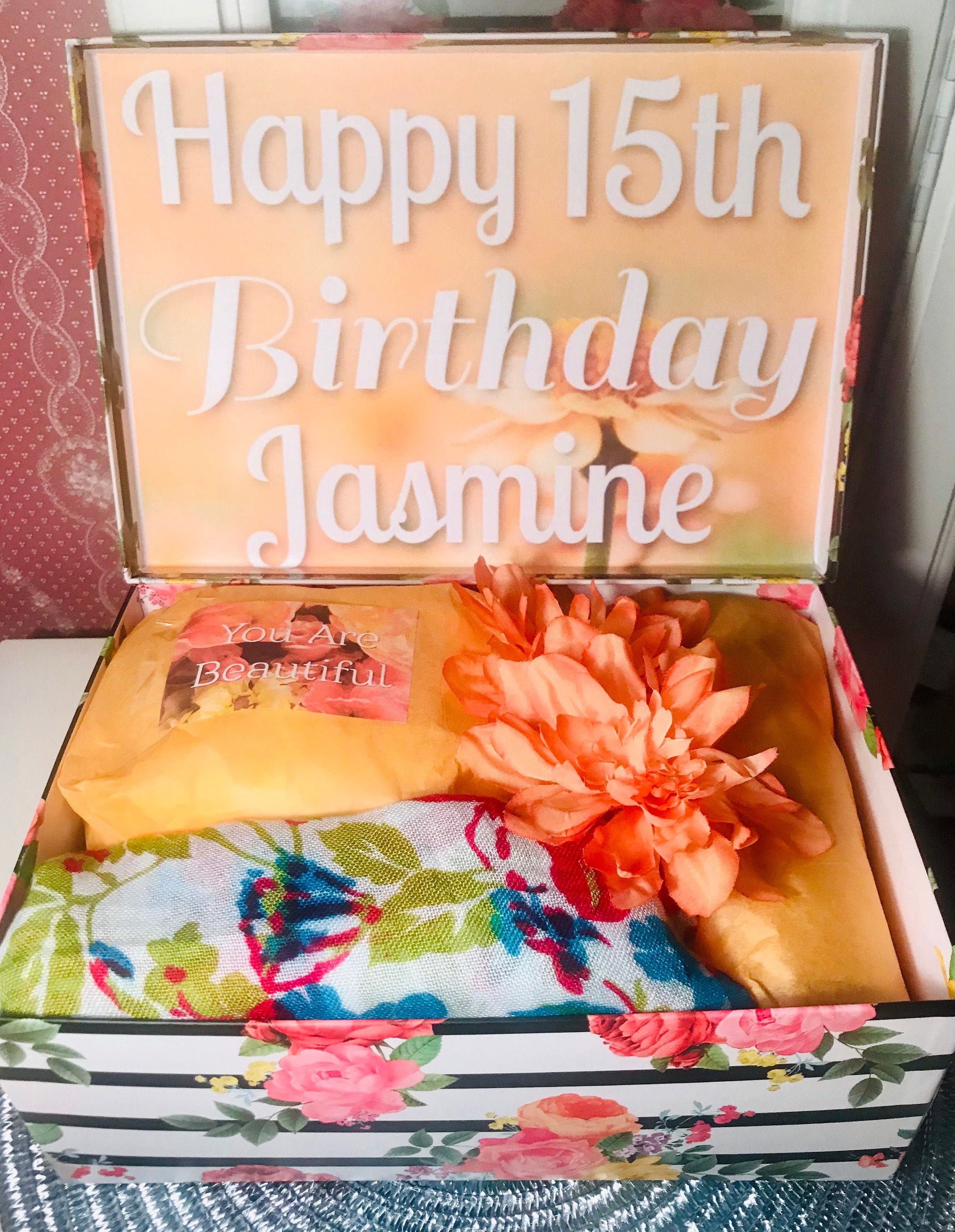 Sweet 15 Gift YouAreBeautifulBox. Birthday Gift for her. Sweet 15