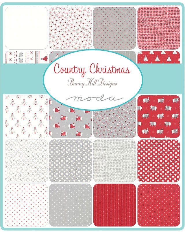 Country Christmas Fat Quarter Bundle, Bunny Hill Designs, Moda Fabrics ...