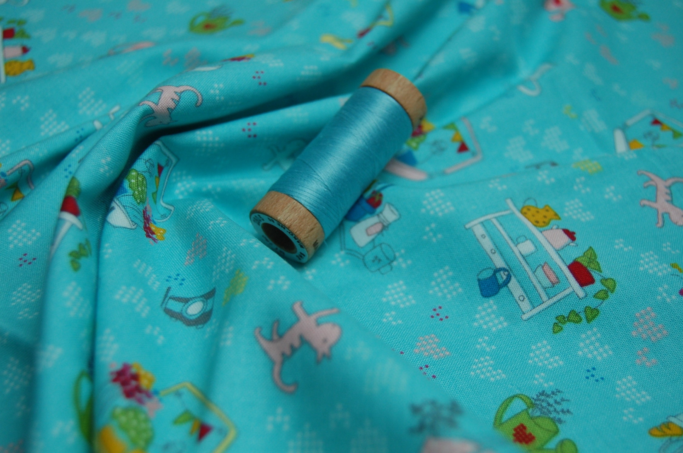 Dear Diary Fabric, Diary Daydream Blue, Minki Kim for Riley Blake Designs