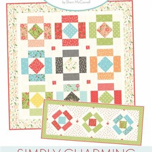 Simply Charming Quilt Pattern, A Quilting Life, Quilt Pattern, Table Runner Pattern