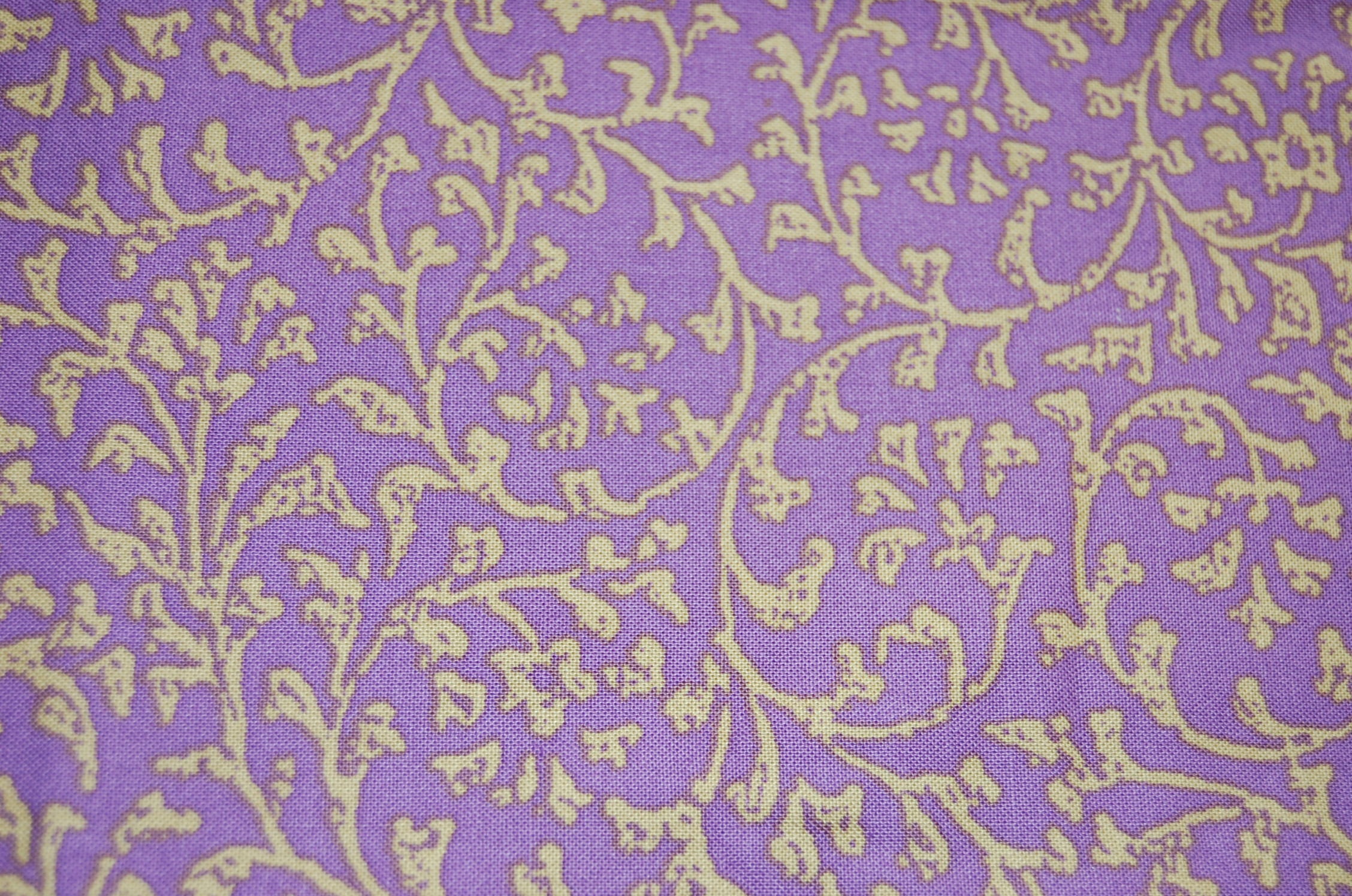Purple Fabric with Gold Vines, Purple Fabric with Gold Floral, Purple