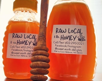 Local Midwestern Raw Unfiltered Honey 16 oz