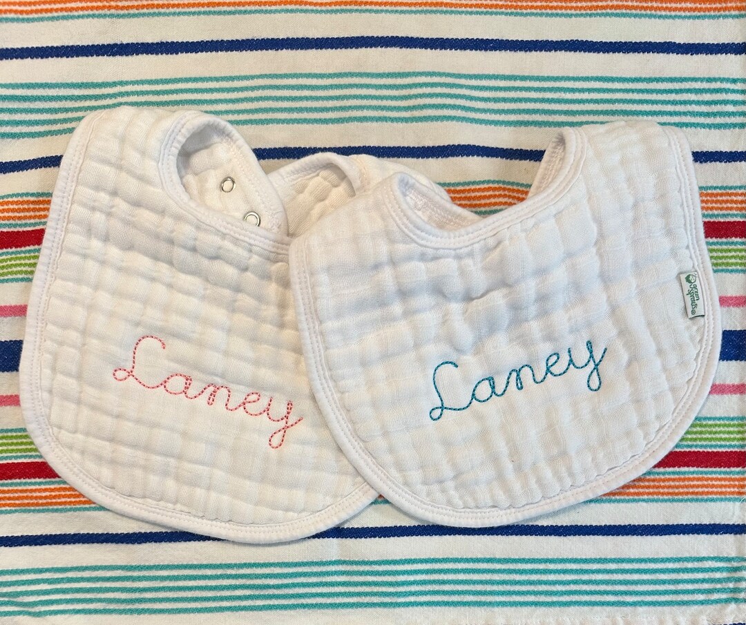 Maroon - Handmade Cotton Baby Bib 21
