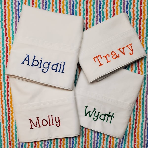 Personalized Embroidered Pillowcase