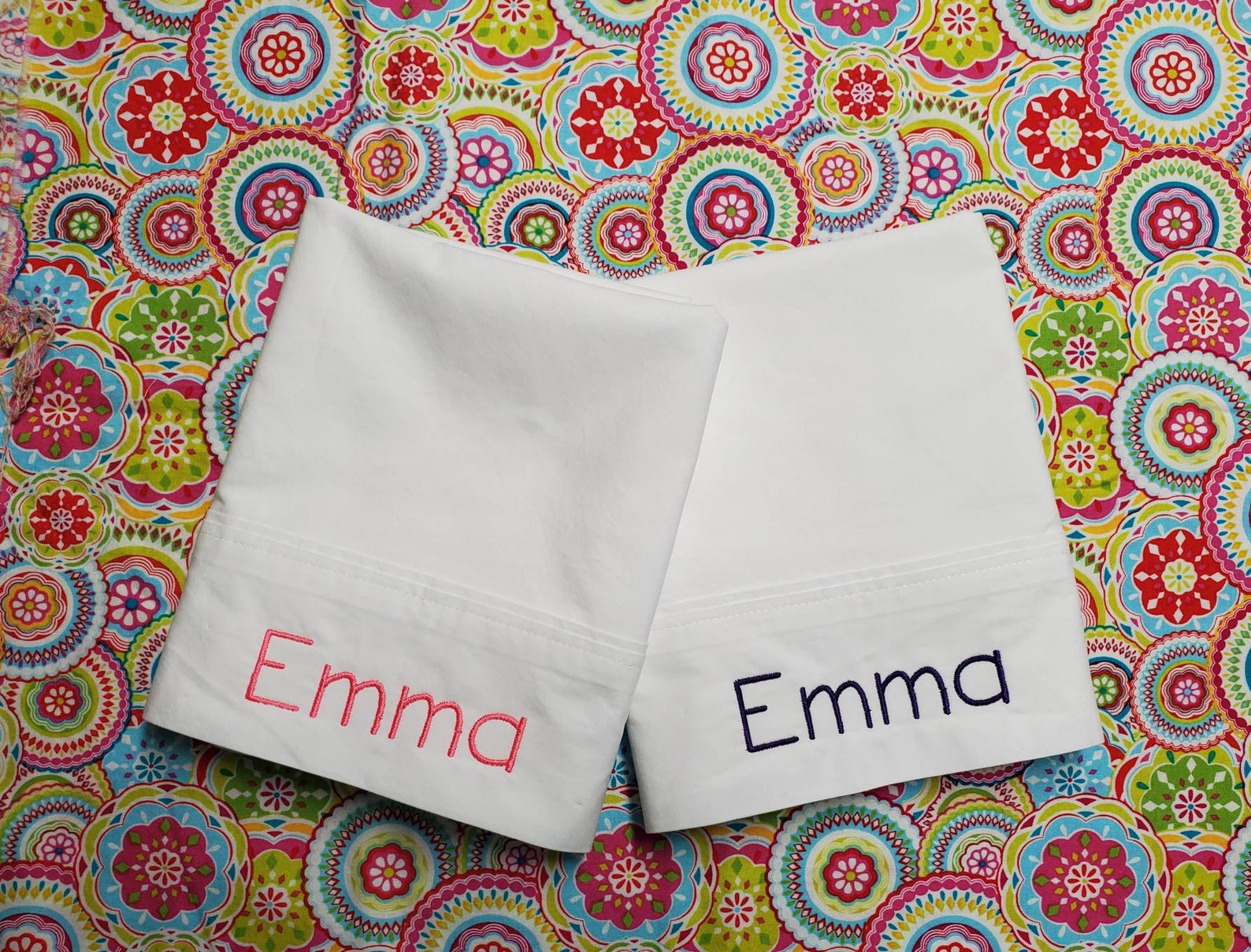 Personalized Embroidered Pillowcase Etsy