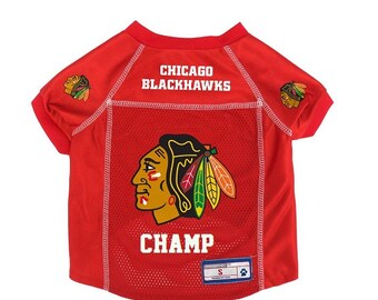 blackhawks dog etsy