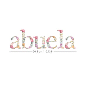 Diseño de bordado a máquina ABUELA 27 cm  bordado digital  Matriz de bordado floral Descarga inmediata dst pes exp jef sew hus vip vp3 xxx