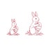 Easter Bunny - Easter Rabbit - Redwork Machine Embroidery Design ...