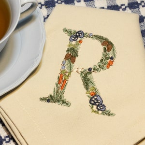 Diseño de bordado a máquina letra R 7,5 cm de alto Bastidor 4x4 (10 cm)  Bordado digital monograma floral Letras de flores matriz de bordado