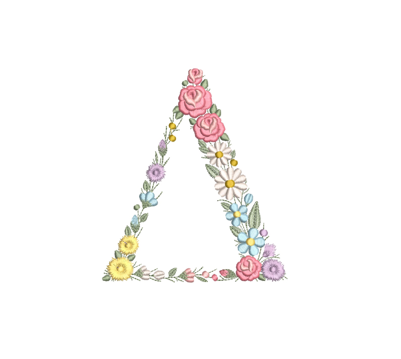Machine Embroidery Δ DELTA Uppercase Greek Letter 15cm/6