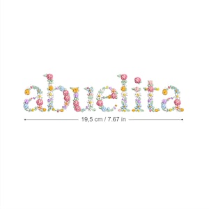 Diseño de bordado a máquina ABUELITA 20 cm  bordado digital  Matriz de bordado floral Descarga inmediata dst pes exp jef sew hus vip vp3 xxx
