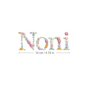 Diseño de bordado a máquina NONI 12 cm  bordado digital  Matriz de bordado floral Descarga inmediata dst pes exp jef sew hus vip vp3 xxx