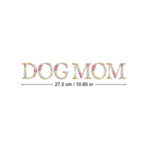 Design de bordado à máquina CÃO MÃE em letras florais 11 "Hoop Dainty Heirloom dog pet mama embro Stickdatei Broderie máquina Ricamo macchina