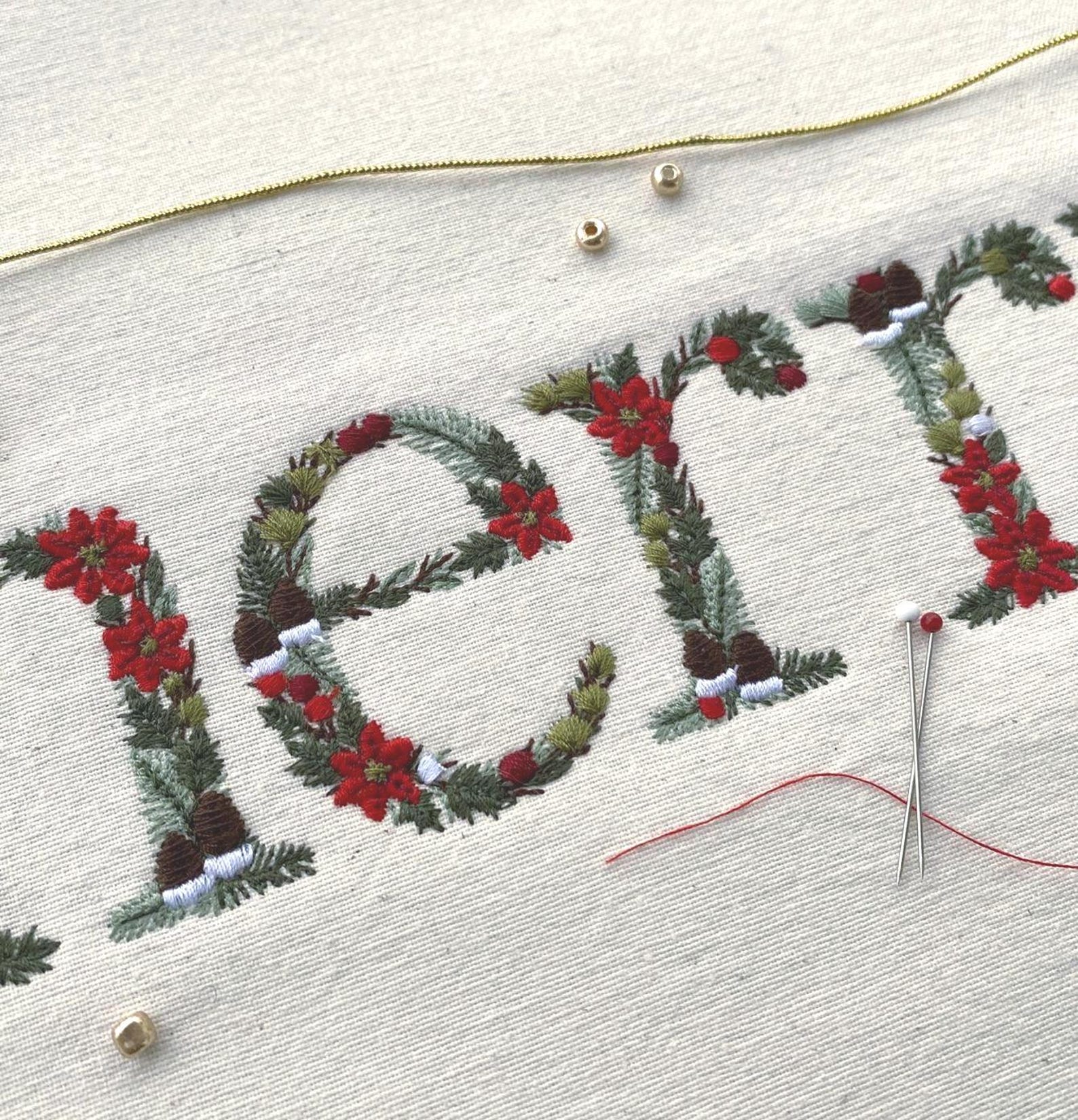 Repositional Embroidery Machine Embroidery Design Christmas MERRY 10