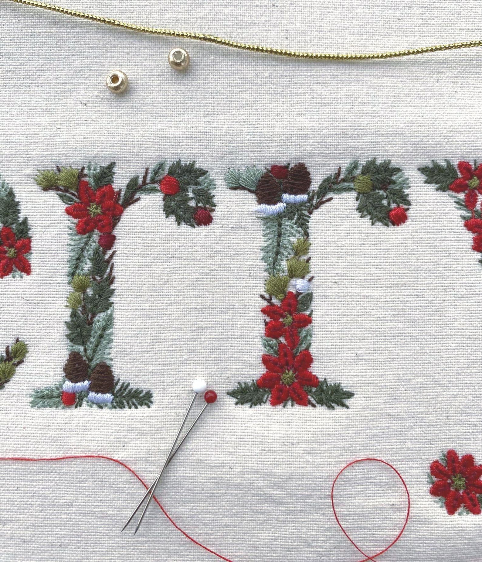 Repositional Embroidery Machine Embroidery Design Christmas MERRY 10