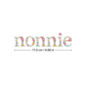 Diseño de bordado a máquina "NONNIE"  bordado digital  Matriz de bordado floral Descarga inmediata dst pes exp jef sew hus vip vp3 xxx