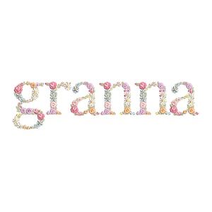 Diseño de bordado a máquina GRANNA 27 cm  bordado digital  Matriz de bordado floral Descarga inmediata dst pes exp jef sew hus vip vp3 xxx