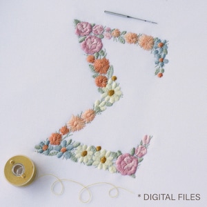 Machine embroidery Letter Σ SIGMA 97Mm/3.85" dainty floral Greek font 4X4 hoop Heirloom Sorority Monogram Broderie machine Stickdatei Ricamo