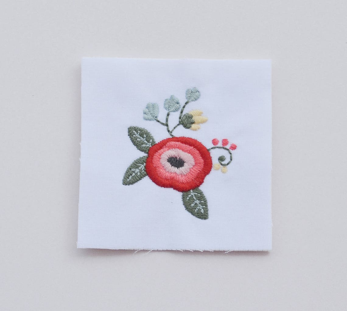 Small Flower Machine Embroidery Design. Mini Floral Embroidery Files ...