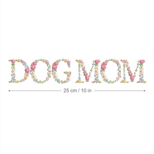 Diseño de bordado a máquina DOG MOM bordado digital bastidor GRANDE 25 cm Matriz de bordado  dst pes exp jef sew hus vip vp3 xxx