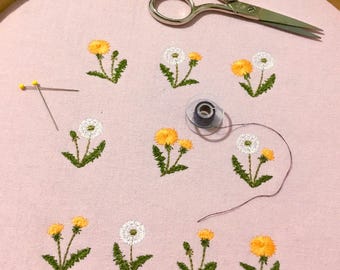 Mini paardebloem 1"/25 mm machineborduurwerk ontwerp sierlijke kleine bloemen paardebloem Blumen Stickdatei Broderie Fleurs Ricamo fiori haft kwiatowy