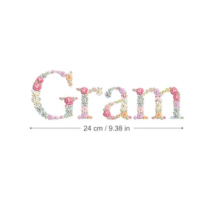 Diseño de bordado a máquina GRAM 24 cm  bordado digital  Matriz de bordado floral Descarga inmediata dst pes exp jef sew hus vip vp3 xxx