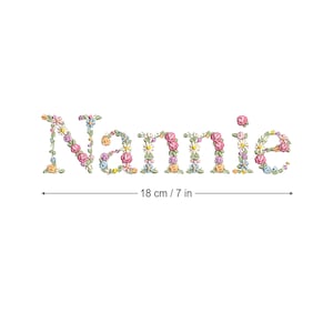 Diseño de bordado a máquina "Nannie"  bordado digital  Matriz de bordado floral Descarga inmediata dst pes exp jef sew hus vip vp3 xxx