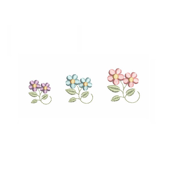 Machine Embroidery Designs Mini Flowers Small Floral 3 sizes  Blumen Stickdatei Ricamo a macchina Fiori Broderie Machine Petites Fleurs