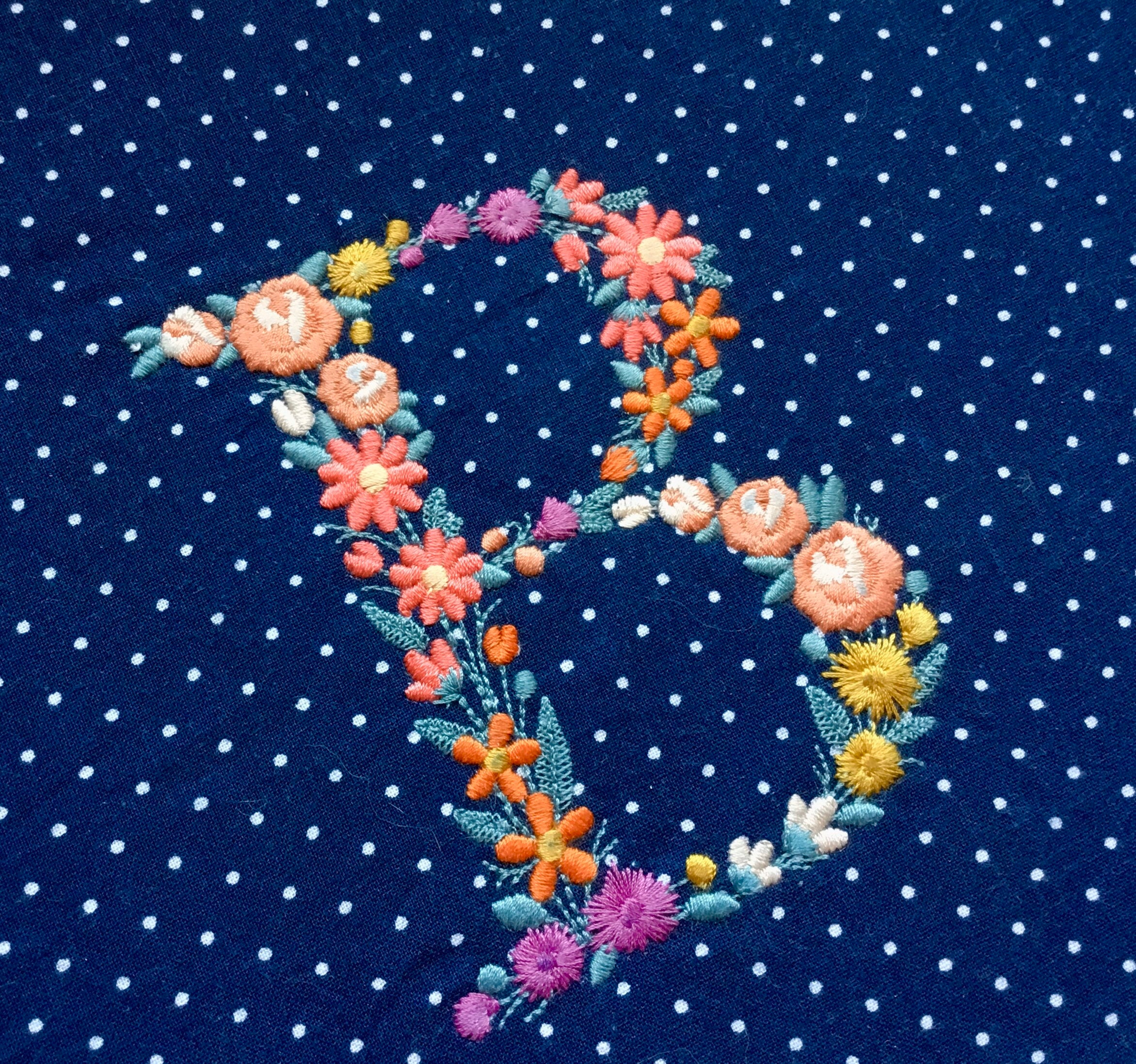 Machine Embroidery LETTER B Uppercase 10cm / 4 Tall Etsy