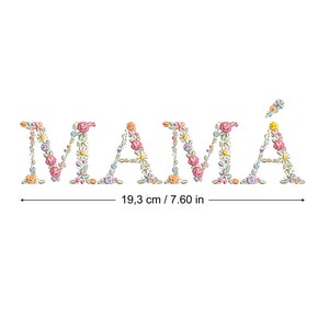 Diseño de bordado a máquina MAMÁ  bordado digital  Matriz de bordado floral Descarga inmediata dst pes exp jef sew hus vip vp3 xxx