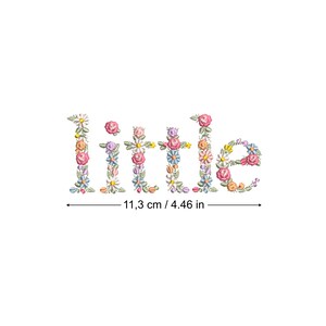 Diseño de bordado a máquina LITTLE bordado digital  Matriz de bordado floral Descarga inmediata dst pes exp jef sew hus vip vp3 xxx