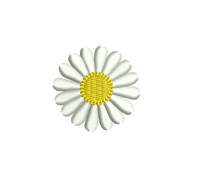 Mini Daisy Flower Machine Embroidery Design. 3 Sizes. Instant Etsy