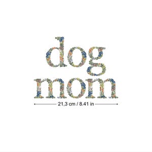 Diseño de bordado a máquina DOG MOM bordado digital bastidor GRANDE 28cm Matriz de bordado  dst pes exp jef sew hus vip vp3 xxx
