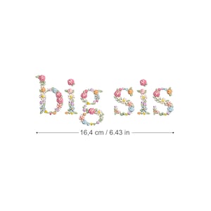 Diseño de bordado a máquina Big Sis  bordado digital  Matriz de bordado floral Descarga inmediata dst pes exp jef sew hus vip vp3 xxx