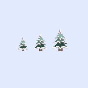 Machine embroidery design Mini Pine tree snow Small Winter monogram Kiefer mit Schnee Stickdatei Broderie Pin enneigé Ricamo pino nevicato