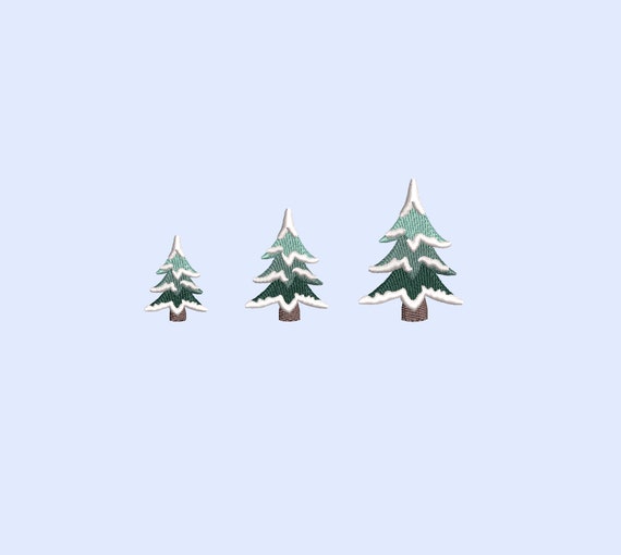 Mini Pine Tree Embroidery Design Merry Christmas Embroidery Kit Bundle