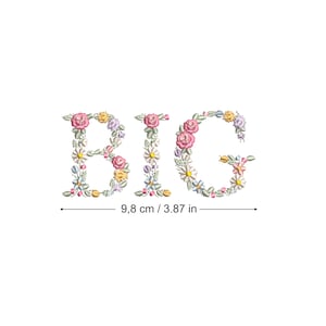 Diseño de bordado a máquina BIG. Matriz de bordado floral. Descarga inmediata.