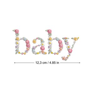 Diseño de bordado a máquina BABY  bordado digital  Matriz de bordado floral Descarga inmediata dst pes exp jef sew hus vip vp3 xxx