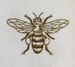 Honey Bee vintage machine embroidery design. Bee linework embroidery files. 2 sizes. Instant download 