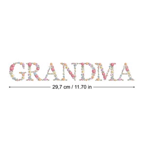 Diseño de bordado a máquina GRANDMA  bordado digital  Matriz de bordado floral Descarga inmediata dst pes exp jef sew hus vip vp3 xxx